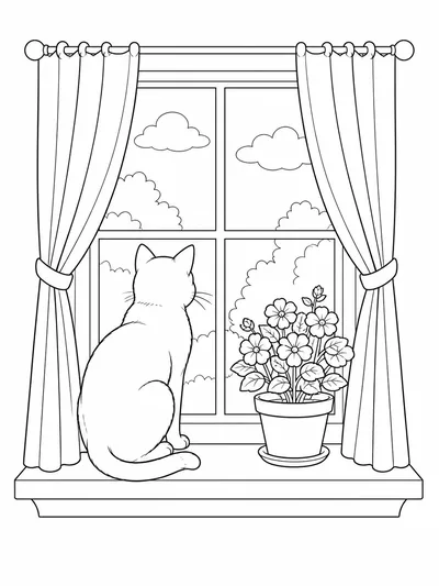 Кот на подоконнике