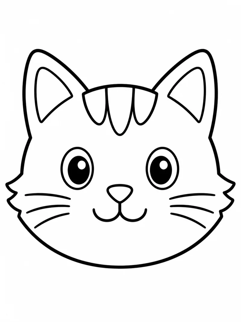 Раскраска Мордочка кошки