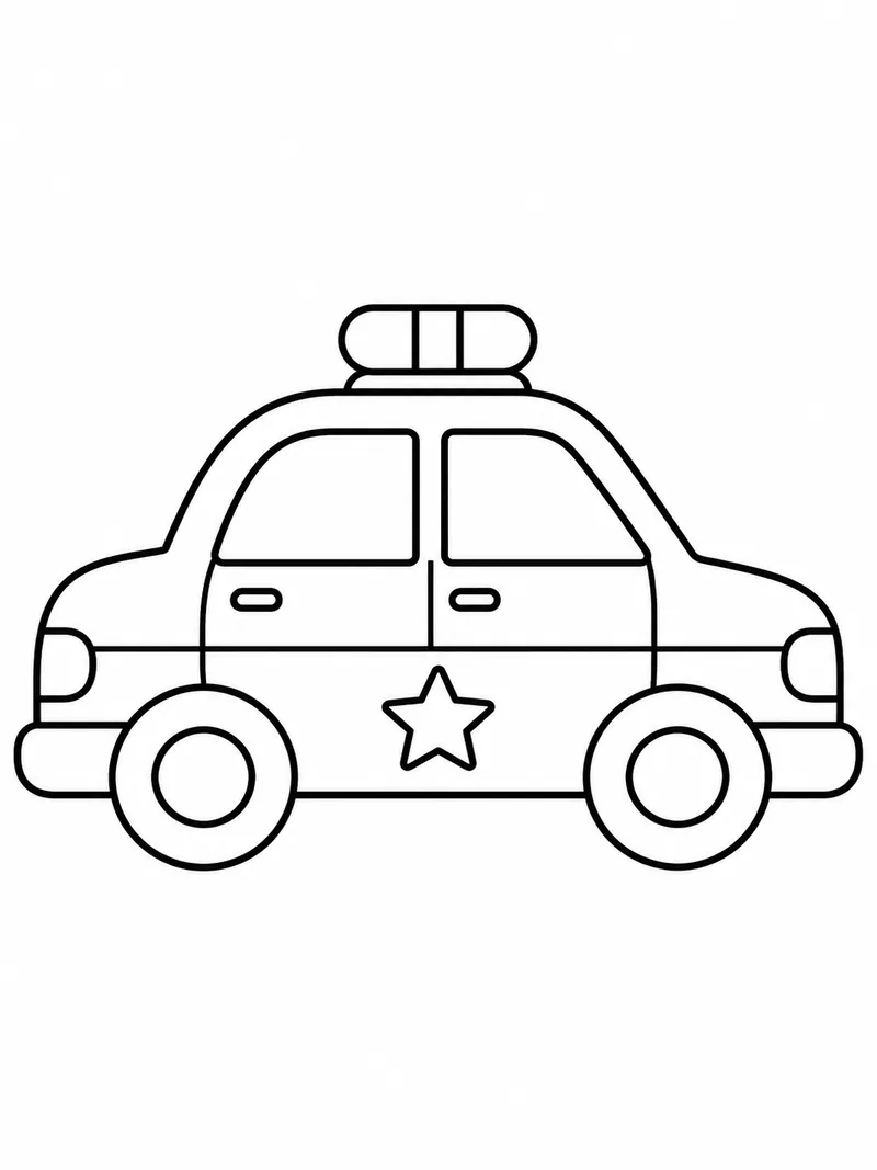 Раскраска Полицейская машина